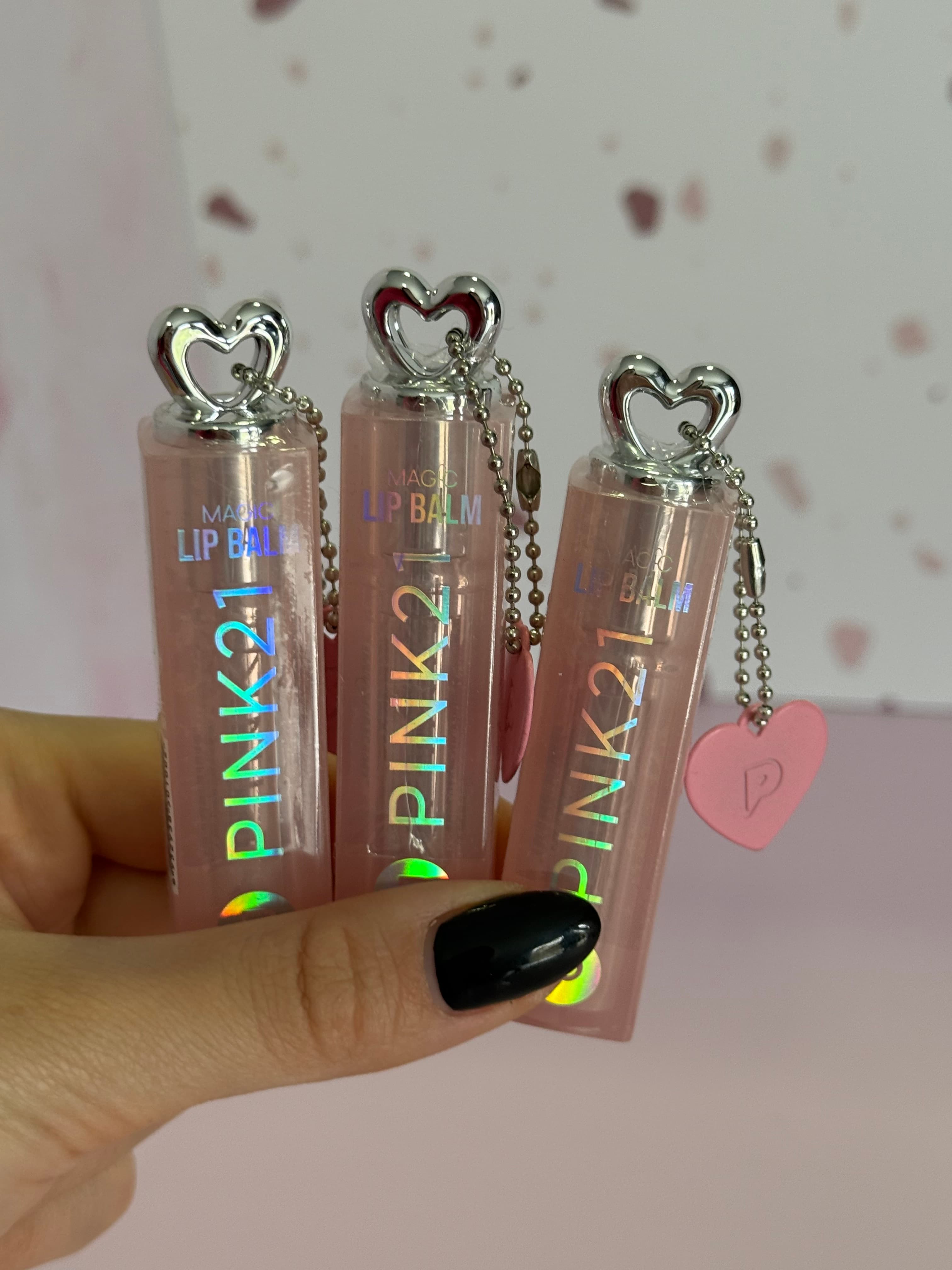 Bálsamo corazón con charm Pink21