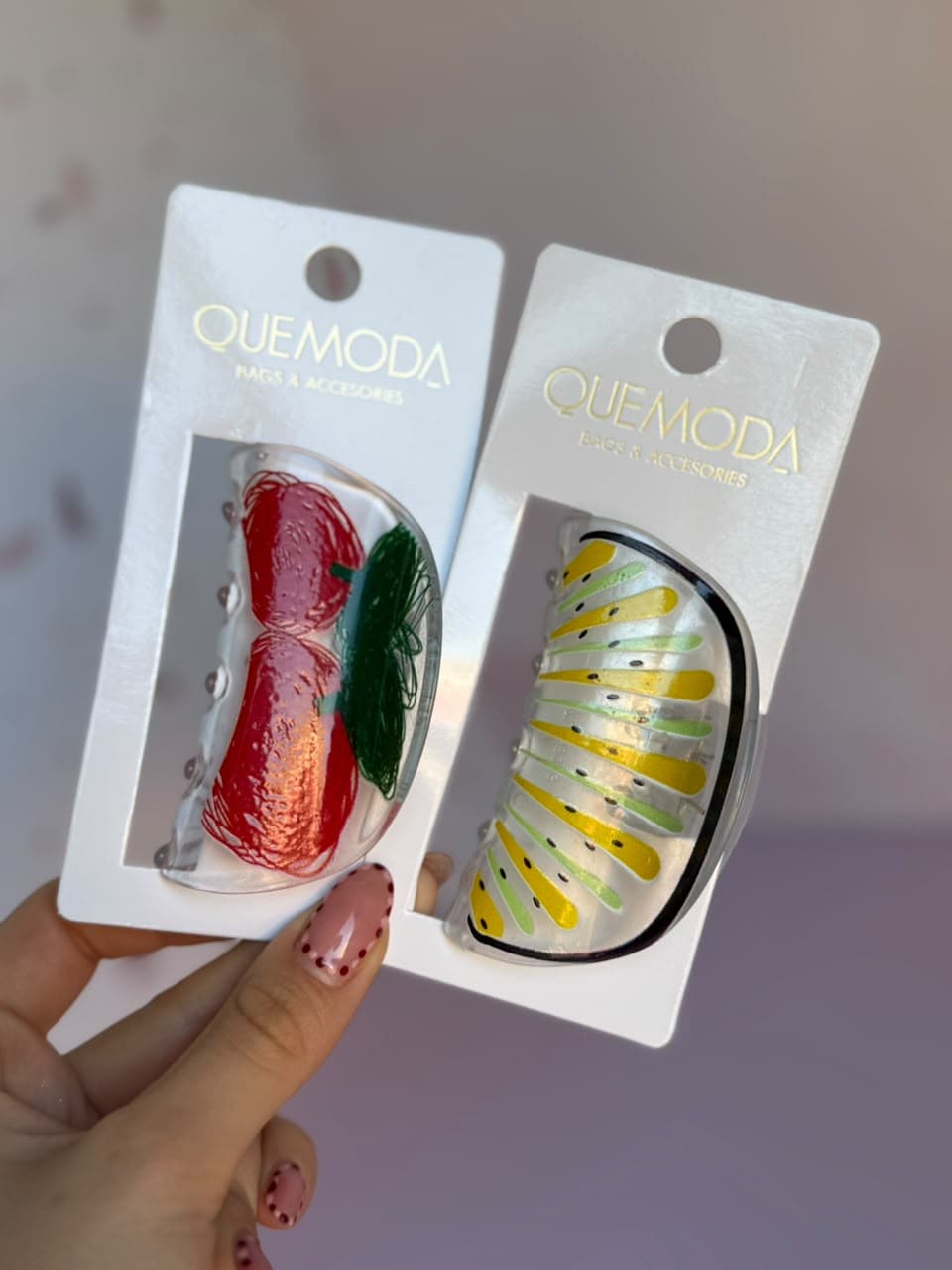 Broches para el pelo frutales