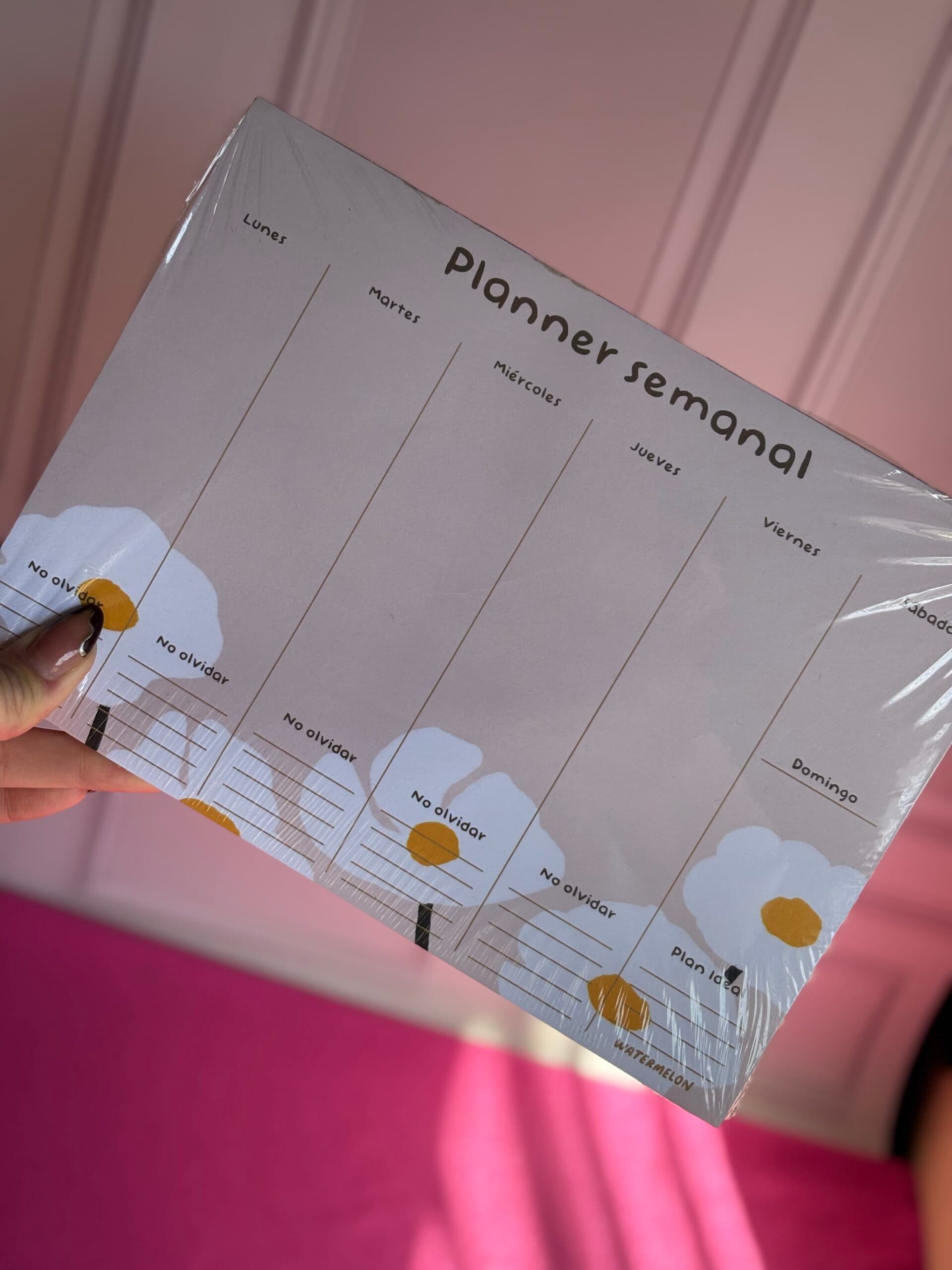 Planner semanal flores