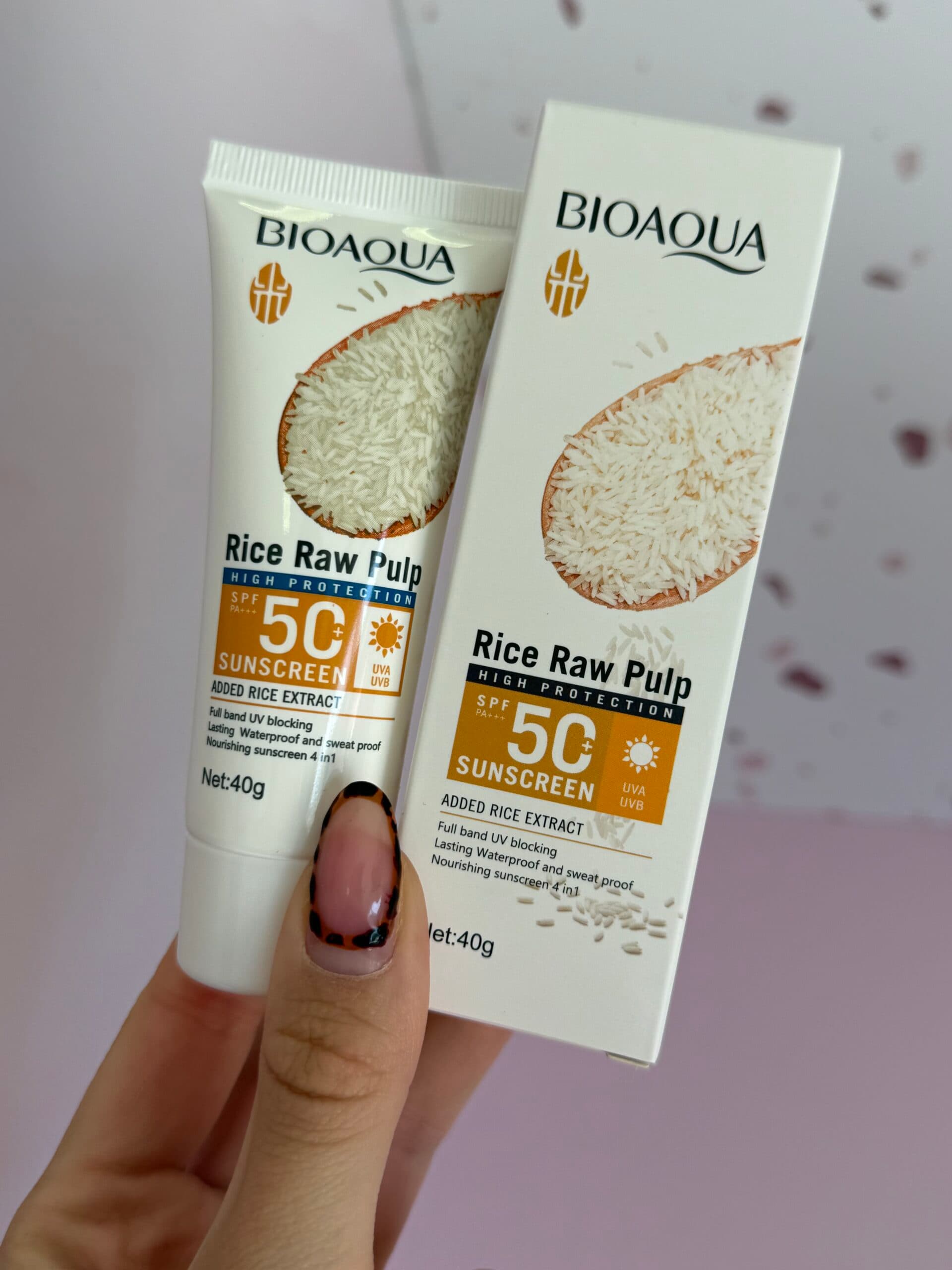 Protector solar con arroz Bioaqua